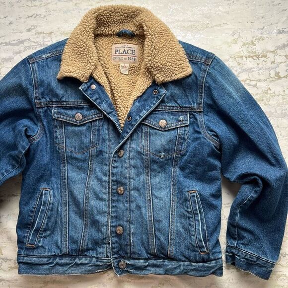 Children’s Place Fleece Lined Denim Jacket - Picture 2 of 12